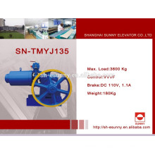 Hocheffiziente, energiesparende VVVF-Getriebe-Traktionsmaschine ohne Grundplatte zu wettbewerbsfähigen Preisen SN-TMYJ135